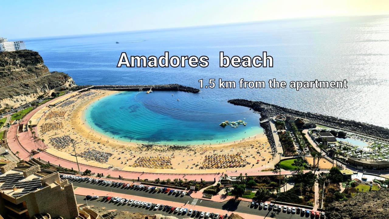 Oceanfront Deluxe-45M,Heated Pools,2Aircondition, 2Tv-65",Dishwasher,600Mb,Lift,Amadores View ! Playa Del Cura  Eksteriør bilde